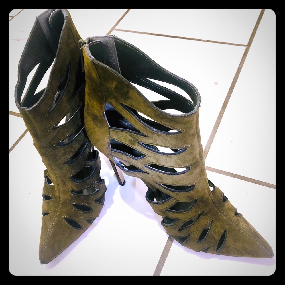 Olive Green Ankle Boots